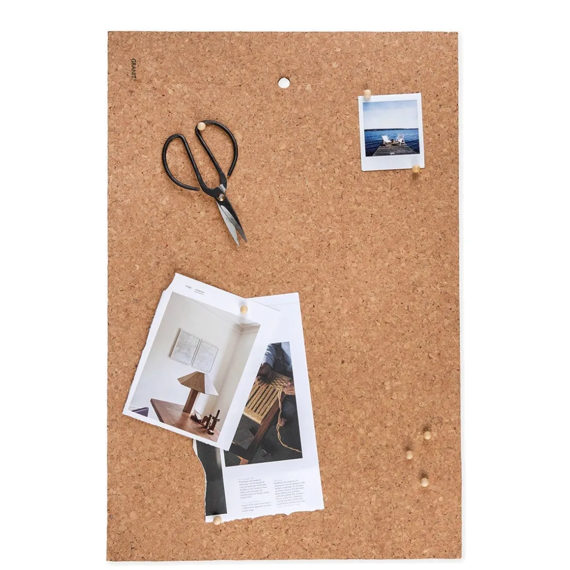 GRANIT Anslagstavla Kork 40x60cm Natur- Skrivbordstillbehör|Häng- & Väggförvaring