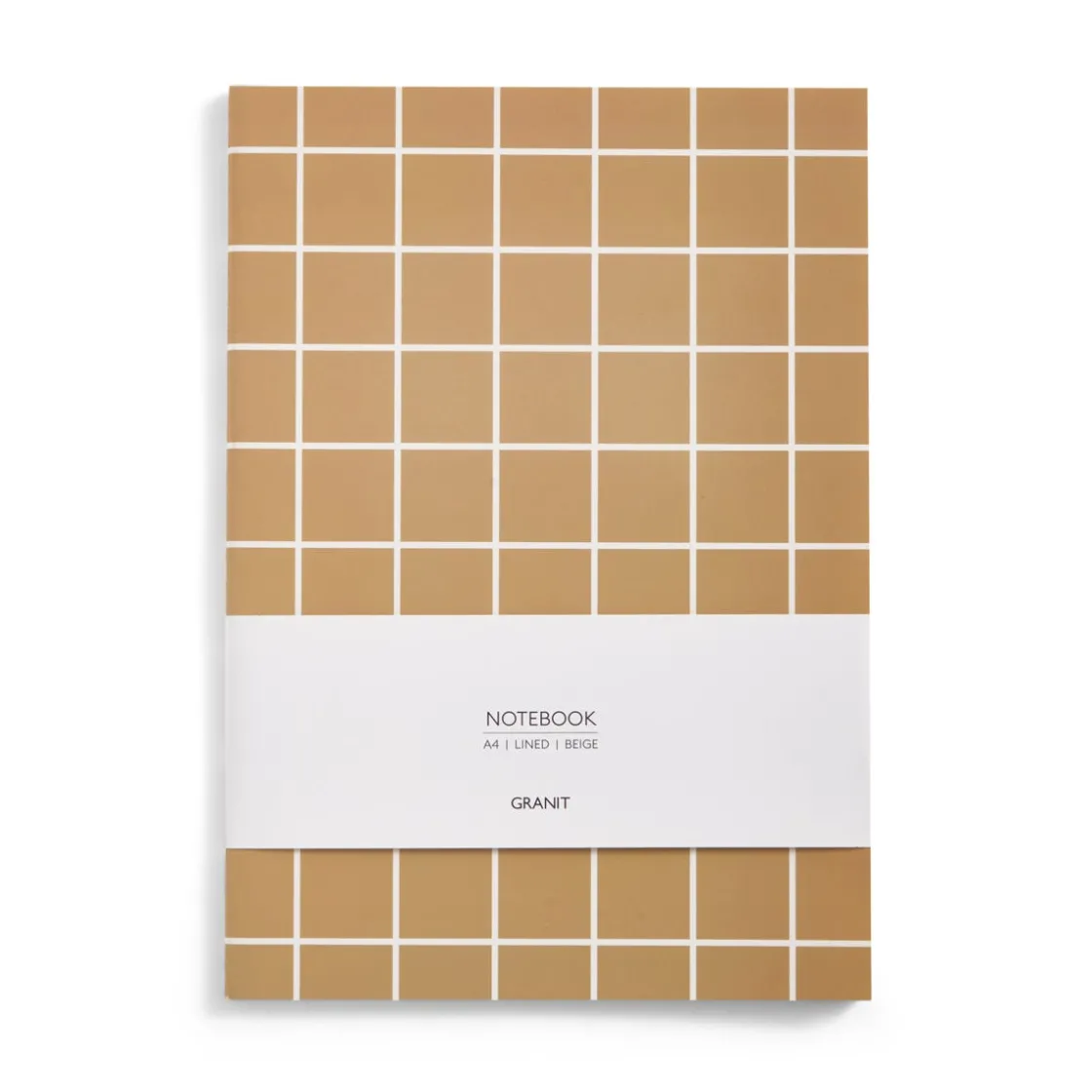 GRANIT Anteckningsbok A4 Rut Beige Linjerad- Kalendrar & Skrivblock