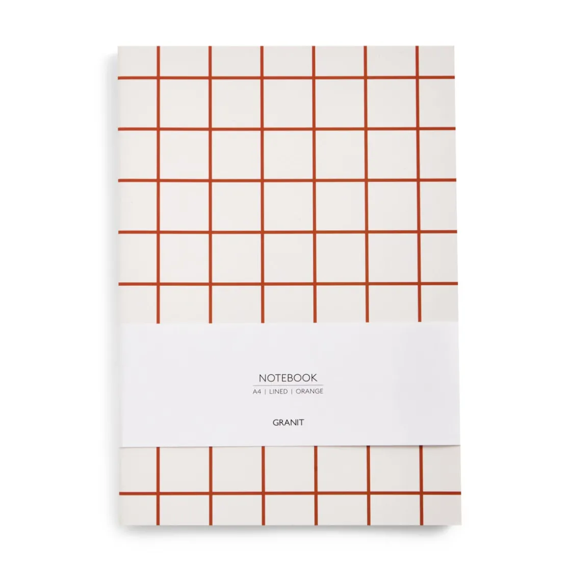 GRANIT Anteckningsbok A4 Rut Orange Linjerad- Kalendrar & Skrivblock