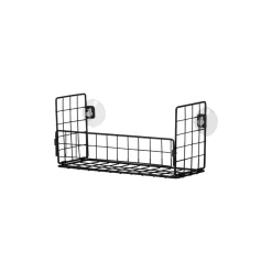 GRANIT Badrumshylla Rutnät Svart- Badrumstillbehör|Badrumsförvaring