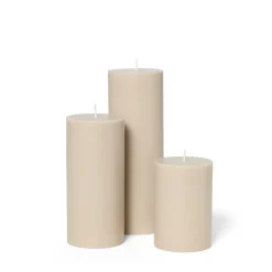 GRANIT Blockljus Stearin 10x6,8cm Beige- Ljus