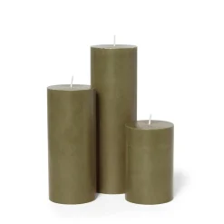 GRANIT Blockljus Stearin 20x6,8cm Khaki- Ljus