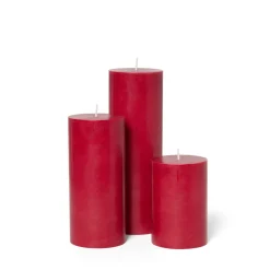 GRANIT Blockljus Stearin 10x6,8cm Röd- Ljus|Juldukning