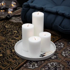 GRANIT Blockljus Stearin 20x7cm Vit- Ljus