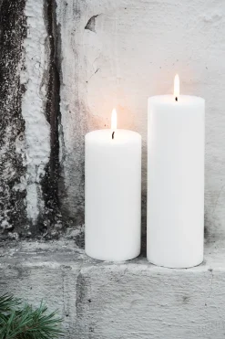 GRANIT Blockljus Stearin 15x7cm Vit- Ljus