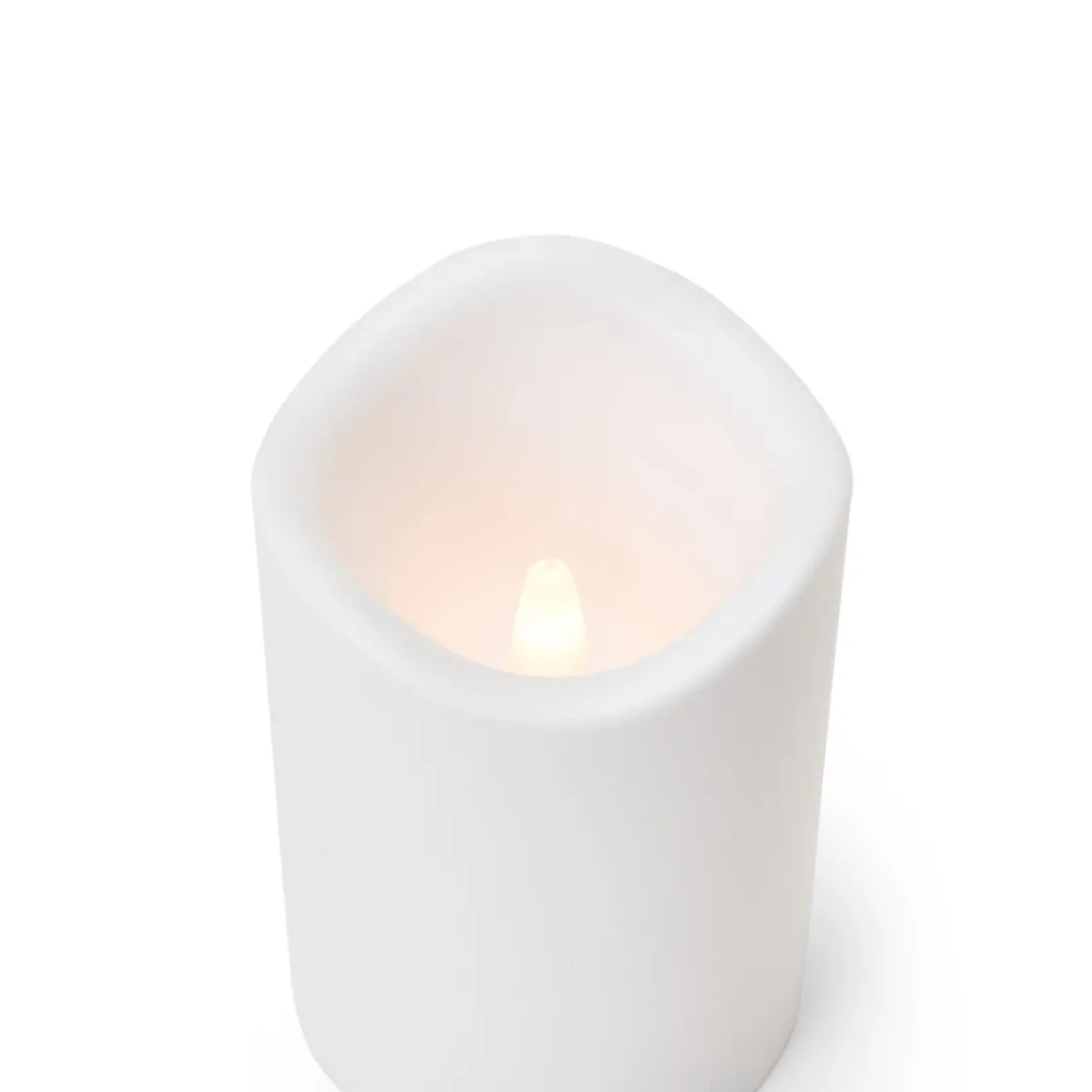 GRANIT Blockljus Timer LED 11,5x7,5cm Vit- Utebelysning