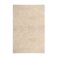 GRANIT Bomullsmatta Tuftad Ruta 200x300cm Natur- Mattor