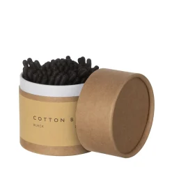 GRANIT Bomullspinnar Svart- Badrumstillbehör