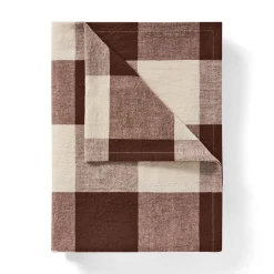 GRANIT Bordsduk Check 240x140cm Linnemix Brun- Dukning|Kökstextil