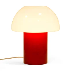 GRANIT Bordslampa Alba 24x29cm Vit/Vinröd- Lampor