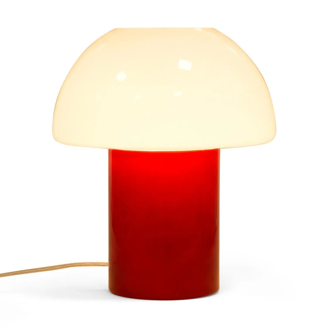 GRANIT Bordslampa Alba 24x29cm Vit/Vinröd- Lampor