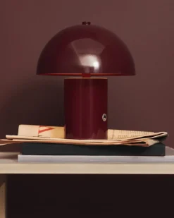 GRANIT Bordslampa Lou 18x21cm Vinröd- Lampor