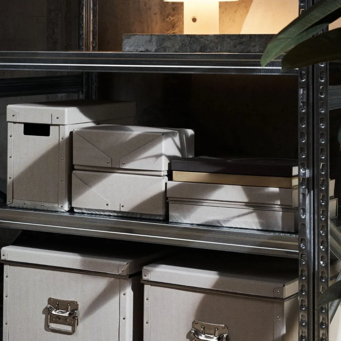 GRANIT Box Arkiv 18x34cm Beige- Skrivbordsförvaring|Boxar