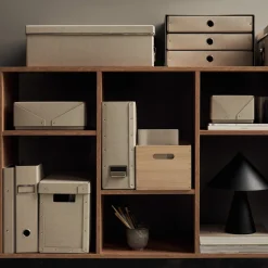 GRANIT Box Arkiv 18x34cm Beige- Skrivbordsförvaring|Boxar