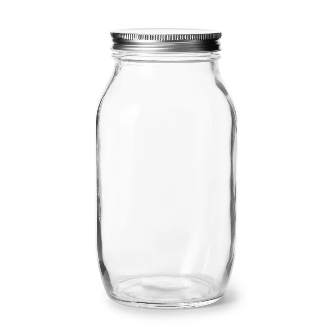 GRANIT Burk Glas 1,5L Metallock- Köksförvaring