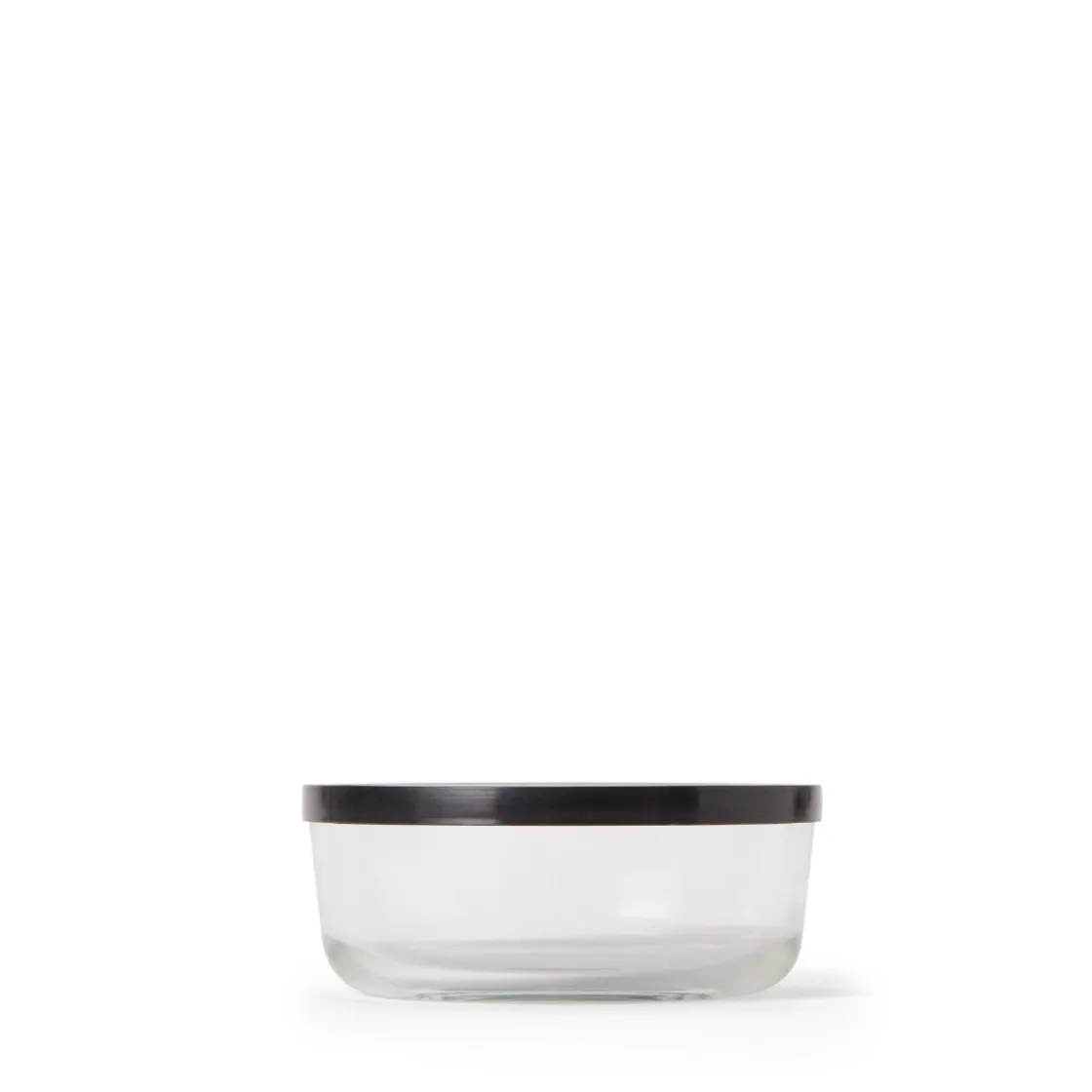 GRANIT Burk Glas Lock 0,8L Låg Svart- Köksförvaring