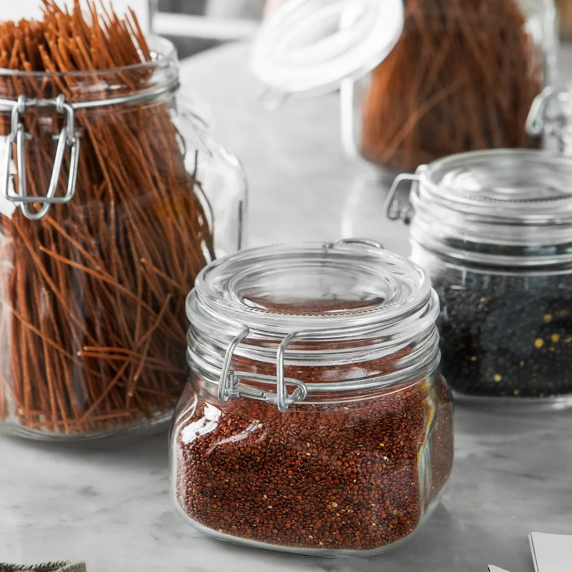 GRANIT Burk Glas Snäpplock 50cl- Växt- & Odlingstillbehör|Köksförvaring