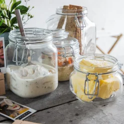 GRANIT Burk Glas Snäpplock 50cl- Växt- & Odlingstillbehör|Köksförvaring