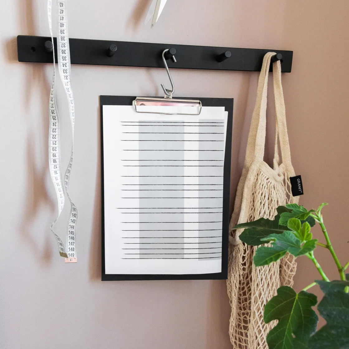 GRANIT Clipboard A4 Svart- Kalendrar & Skrivblock