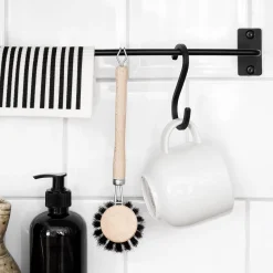 GRANIT Diskborste Trä/Tagel Svart- Städ & Disk