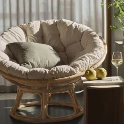 GRANIT Dyna Rund Slätväv 130cm Naturvit- Utemöbler|Rottingmöbler & Inredning