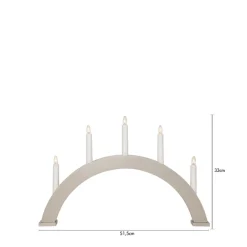GRANIT Elljusstake Albo 5L Beige- Lampor|Julbelysning