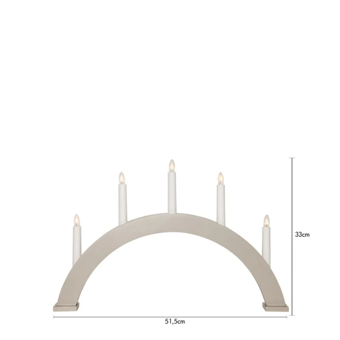 GRANIT Elljusstake Albo 5L Beige- Lampor|Julbelysning