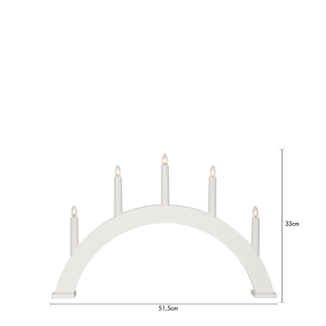GRANIT Elljusstake Albo 5L White- Lampor|Julbelysning