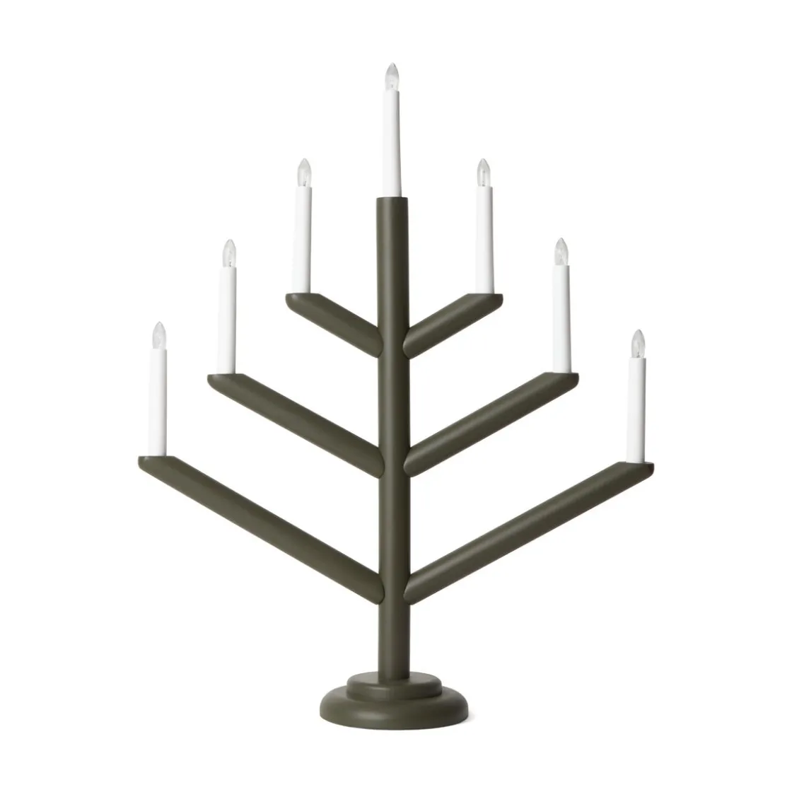 GRANIT Elljusstake Träd 7 Ljus Mörkgrön- Lampor|Julbelysning