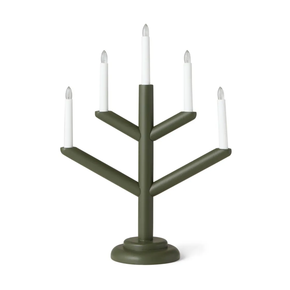 GRANIT Elljusstake Träd 5 Ljus Mörkgrön- Lampor|Julbelysning