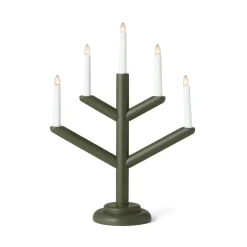 GRANIT Elljusstake Träd 5 Ljus Mörkgrön- Lampor|Julbelysning