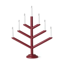 GRANIT Elljusstake Träd 7 Ljus Mörkröd- Lampor|Julbelysning