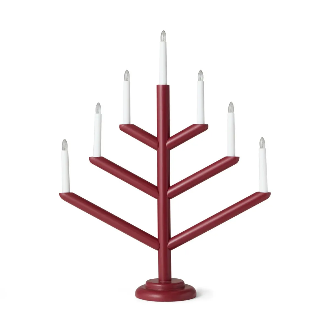 GRANIT Elljusstake Träd 7 Ljus Mörkröd- Lampor|Julbelysning