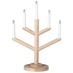 GRANIT Elljusstake Träd 5 Ljus Trä- Lampor|Julbelysning