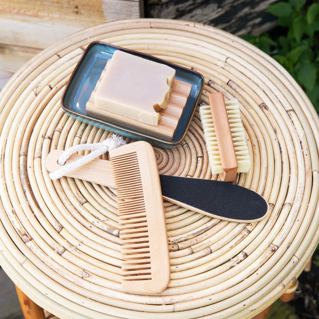 GRANIT Fotfil Trä- Badrumstillbehör