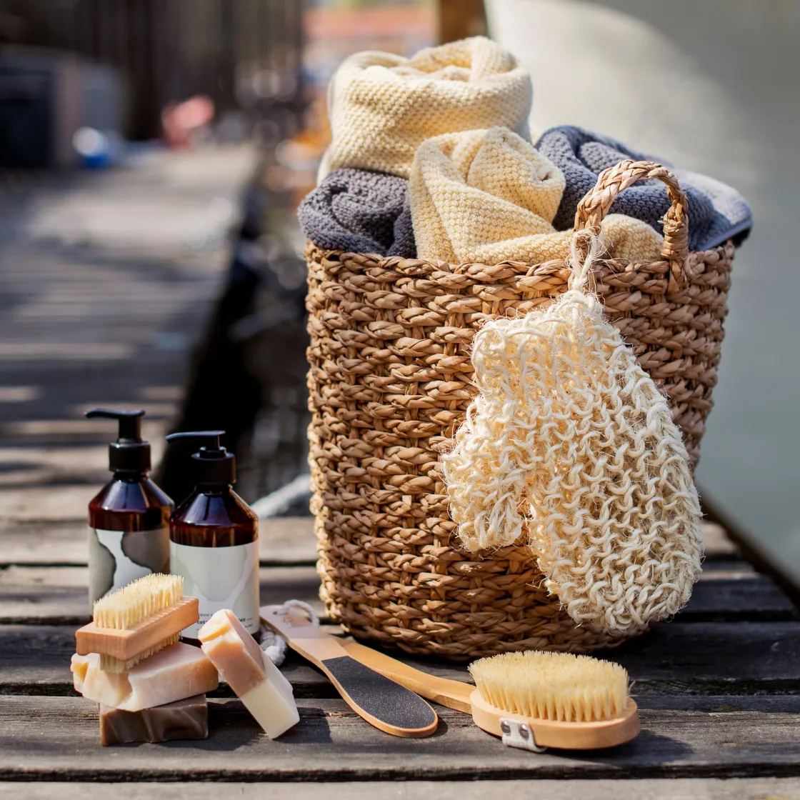 GRANIT Fotfil Trä- Badrumstillbehör