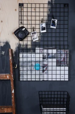 GRANIT Förvaringstavla Rutnät 49x75cm Svart- Förvaringstavlor Med Tillbehör|Häng- & Väggförvaring