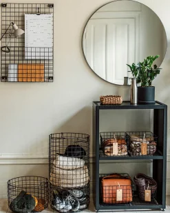 GRANIT Förvaringstavla Rutnät 49x75cm Svart- Förvaringstavlor Med Tillbehör|Häng- & Väggförvaring