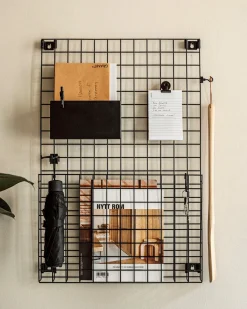 GRANIT Förvaringstavla Rutnät 49x75cm Svart- Förvaringstavlor Med Tillbehör|Häng- & Väggförvaring