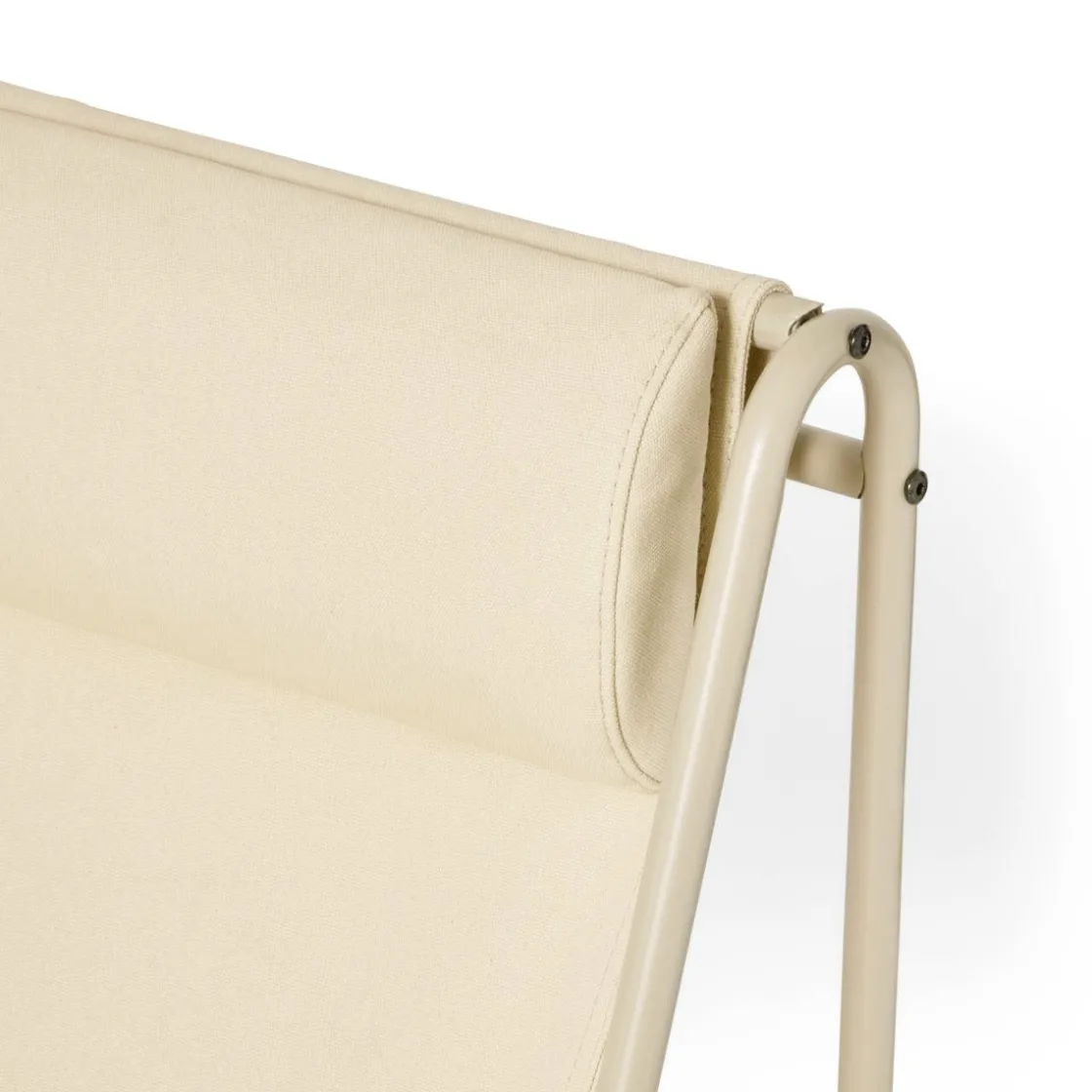 GRANIT Fåtölj Metall Kanvas Beige- Möbler