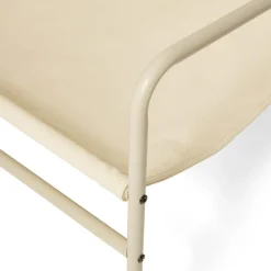 GRANIT Fåtölj Metall Kanvas Beige- Möbler