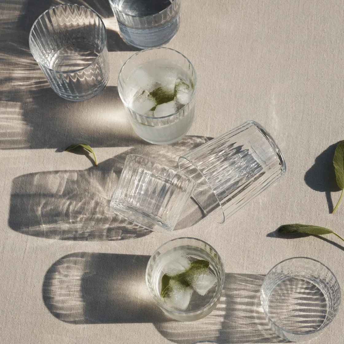 GRANIT Glas Rilled 36cl Klar- Dukning|Glas