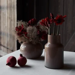 GRANIT Glasvas Rund Beige- Vaser