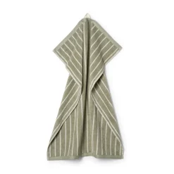 GRANIT Handduk Line 50x70cm Bomullsfrotté Grön- Handdukar & Badlakan