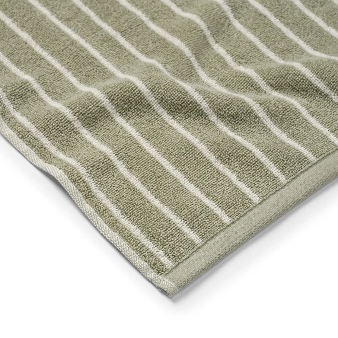 GRANIT Handduk Line 50x70cm Bomullsfrotté Grön- Handdukar & Badlakan