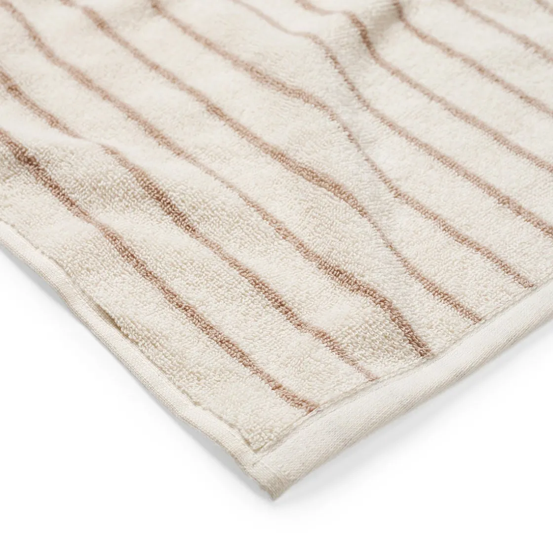 GRANIT Handduk Line 100x150cm Bomullsfrotté Beige- Handdukar & Badlakan