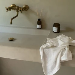 GRANIT Handduk Våffla 50x70cm Bomull Bambu Vit- Handdukar & Badlakan