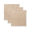 GRANIT Handduk Våffla 30x30cm 3-p Bomull Beige- Handdukar & Badlakan