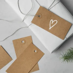 GRANIT Hängetiketter 10-p Kraft- Presentinslagning & Diy|Presentinslagning