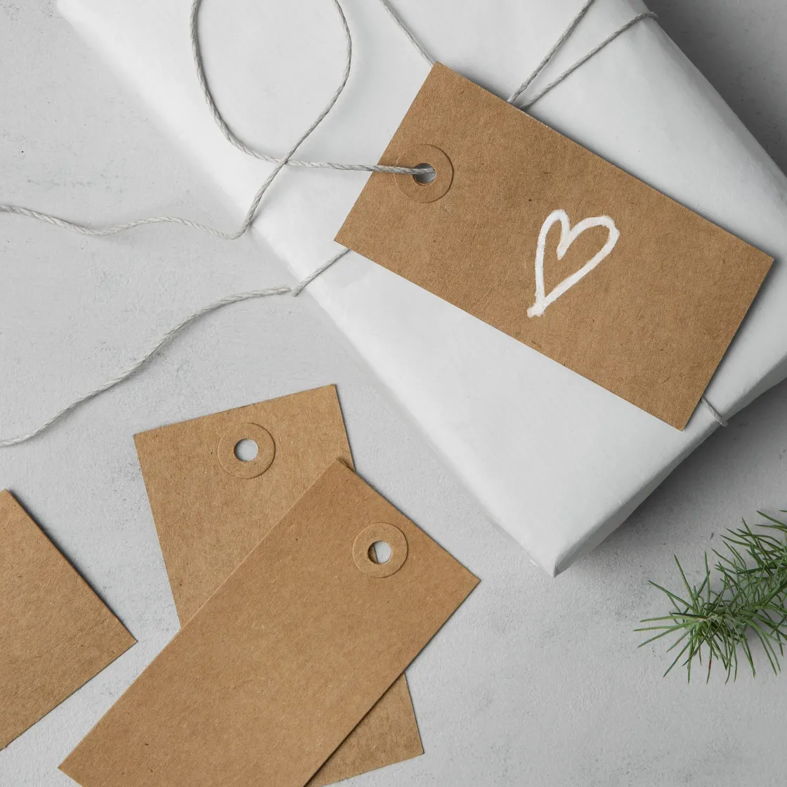 GRANIT Hängetiketter 10-p Kraft- Presentinslagning & Diy|Presentinslagning